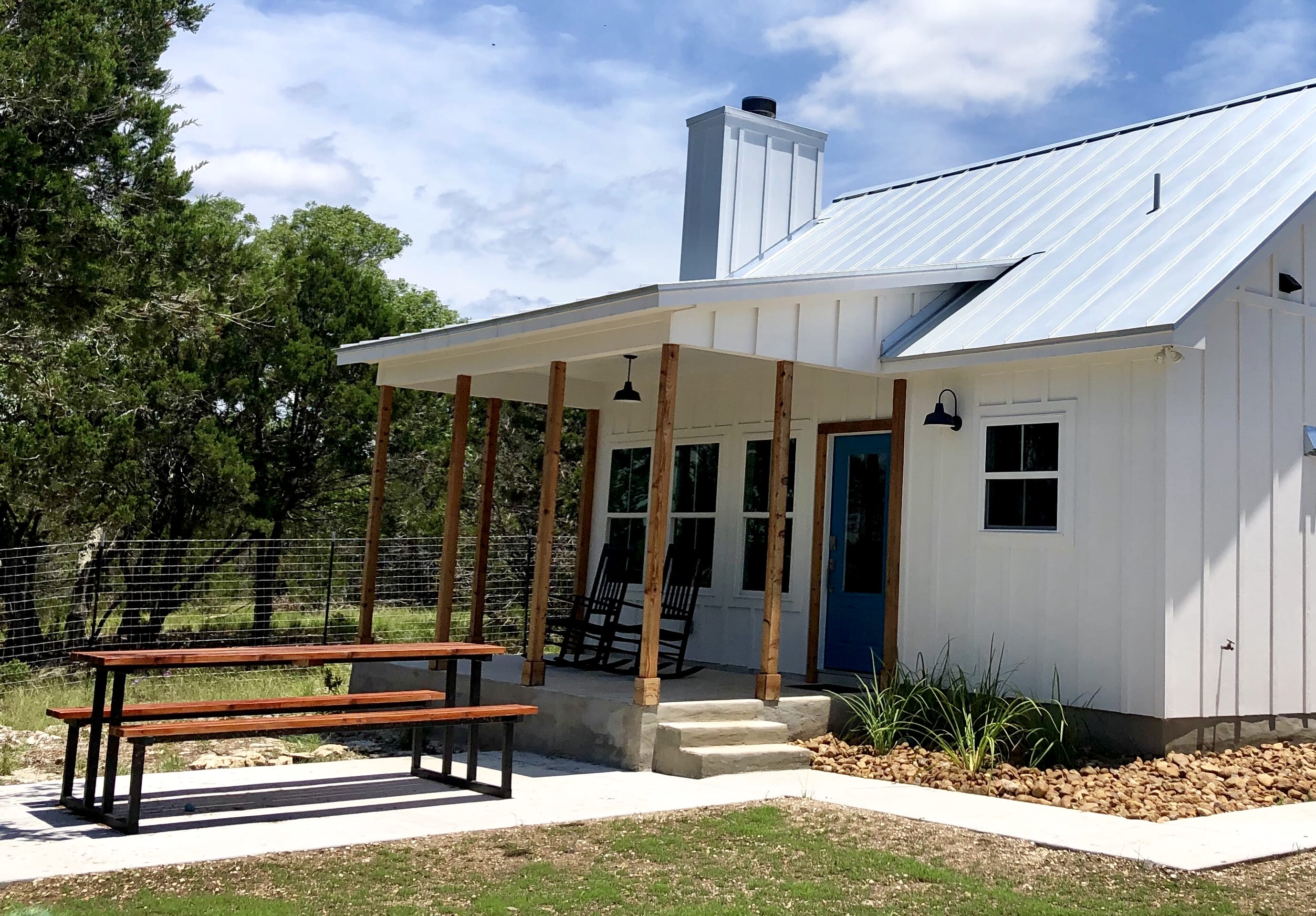 Jackrabbit Cottage exterior at Wayside Wimberley